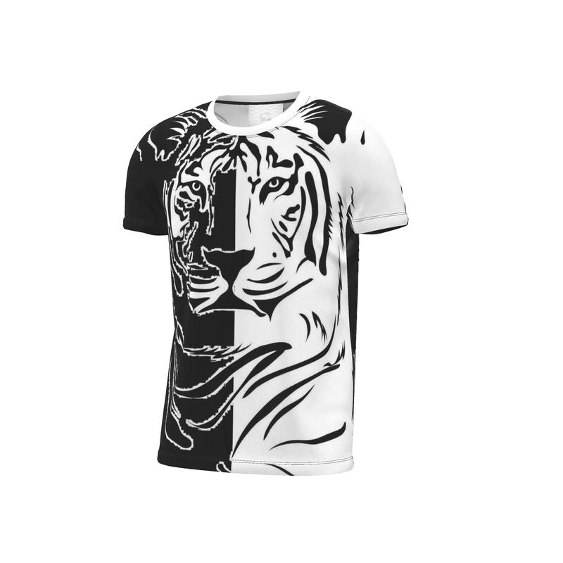 Cut and Sew black and white tiger T-Shirt Home-clothes-jewelry