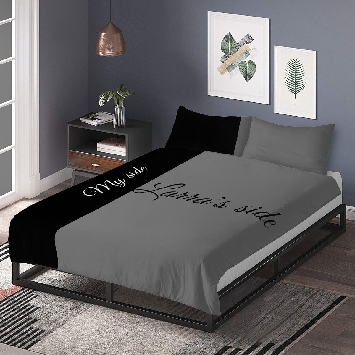 Bedding Customized Black Grey