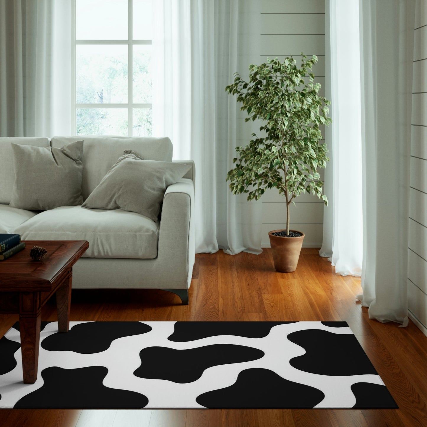 Dornier Rug Cow print,black and white Home-clothes-jewelry