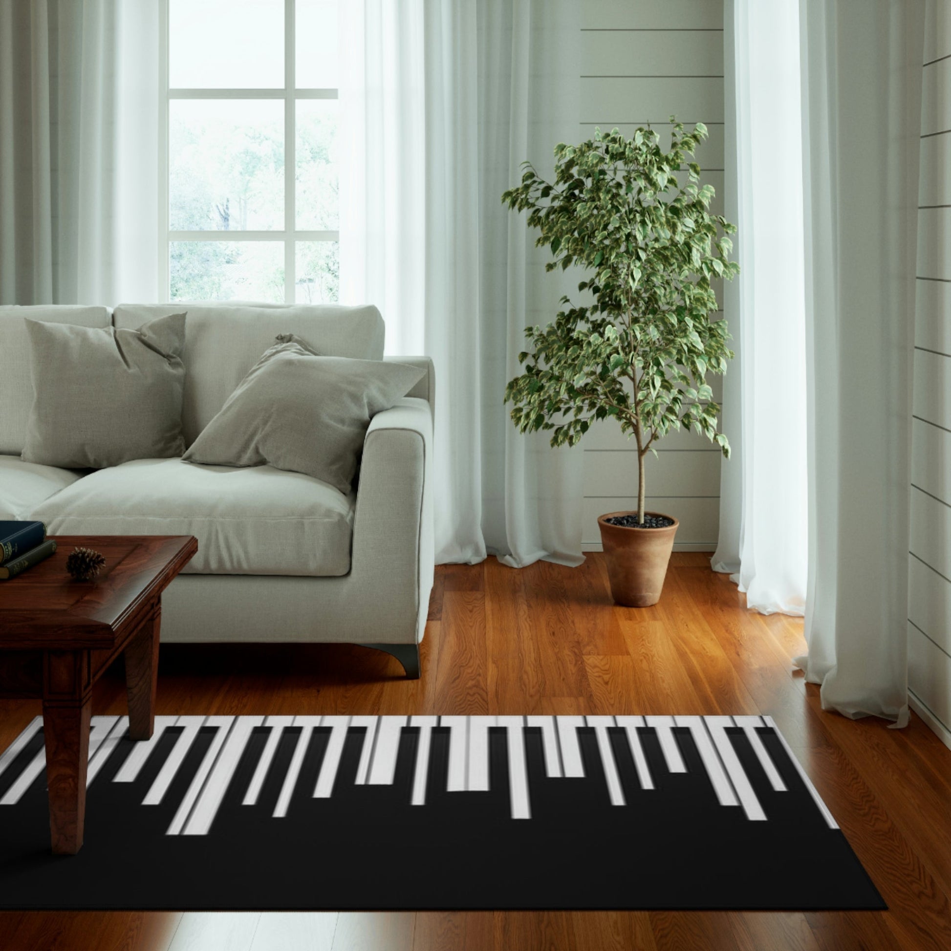 Dornier Rug Piano keys,black and white Home-clothes-jewelry