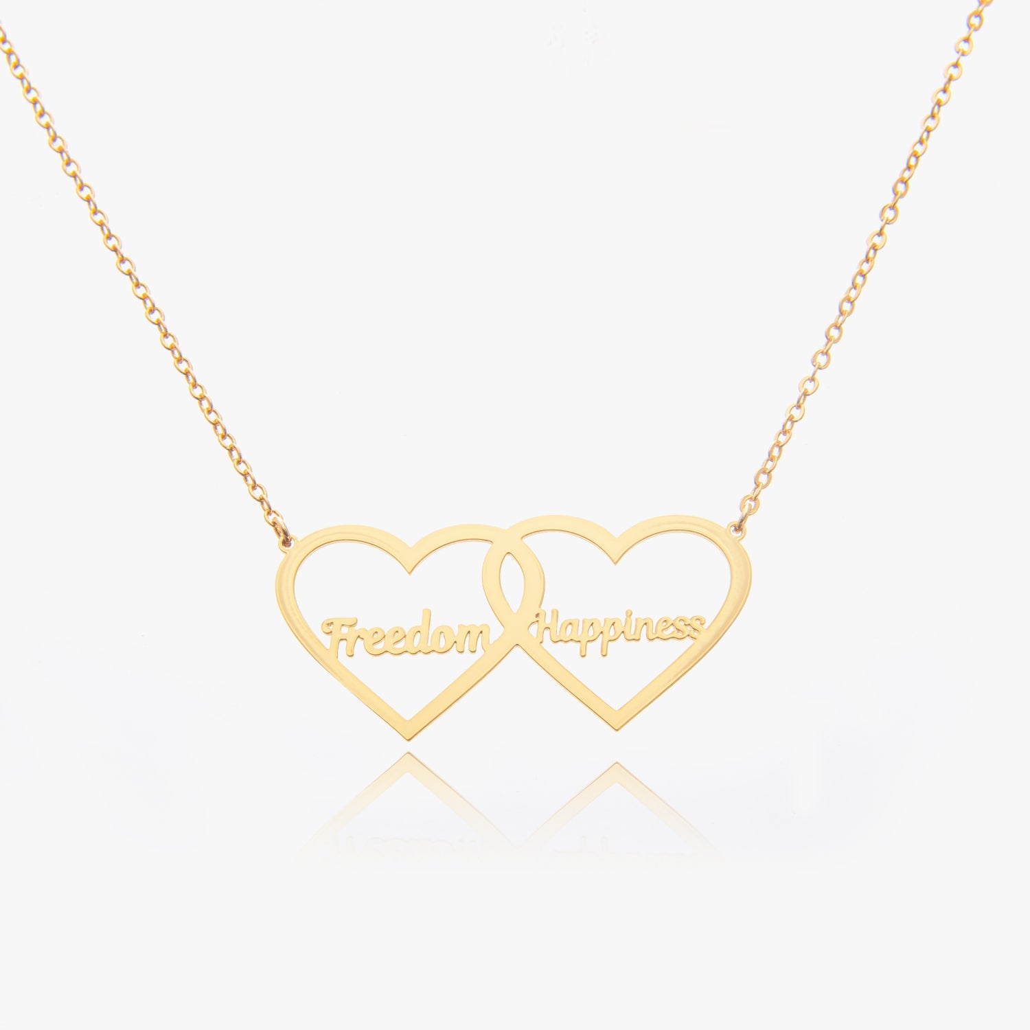 Double Heart Name Necklace Home-clothes-jewelry