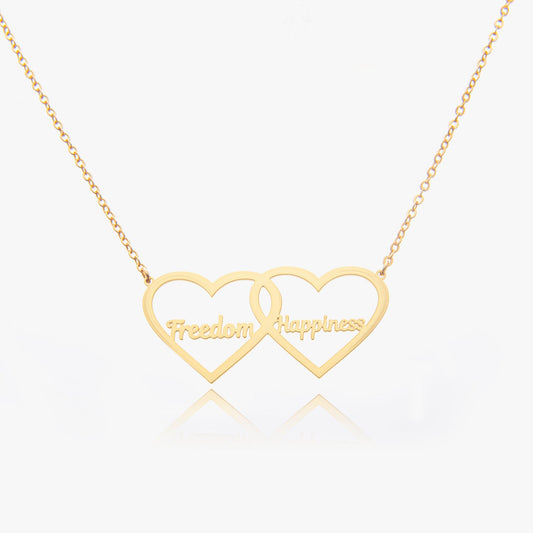 Double Heart Name Necklace Home-clothes-jewelry