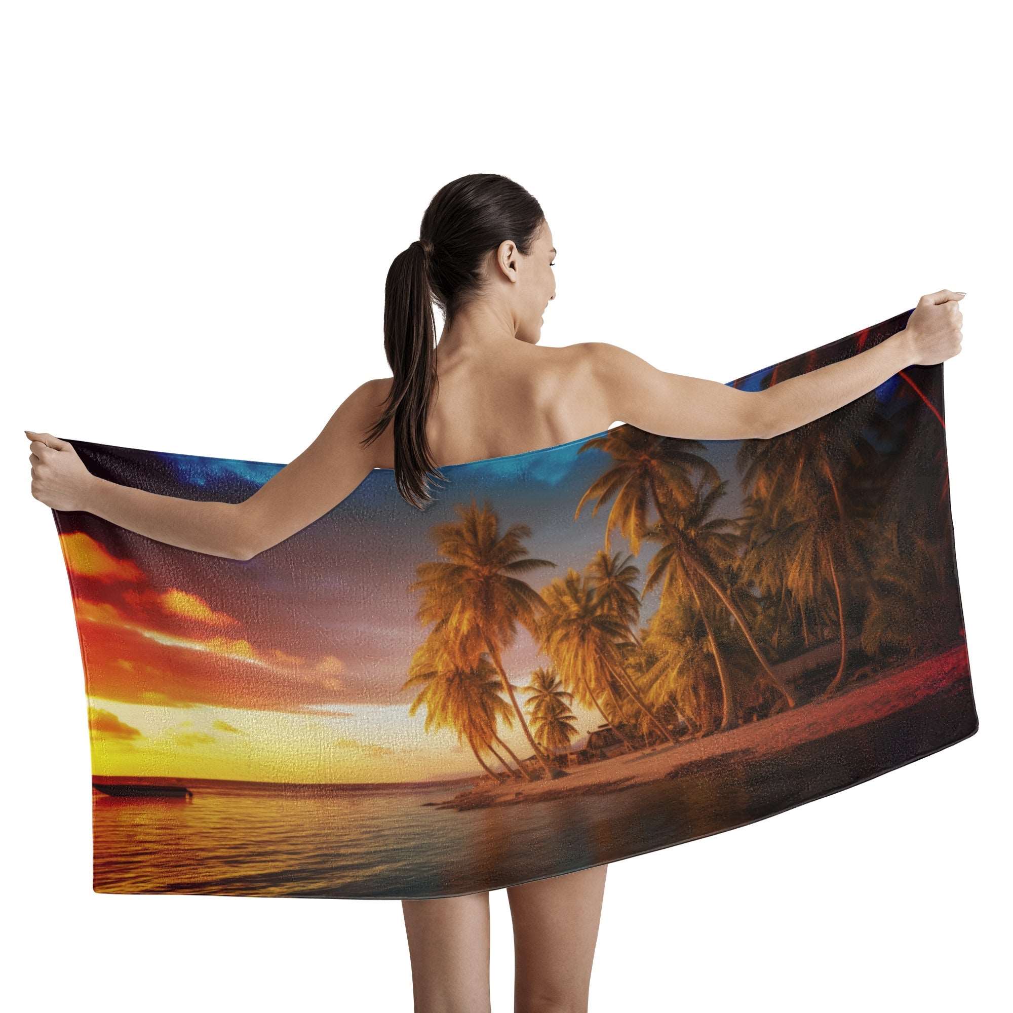 Drying Off in Style: Embracing the Serenity of a Bath Towel Sunset Home-clothes-jewelry