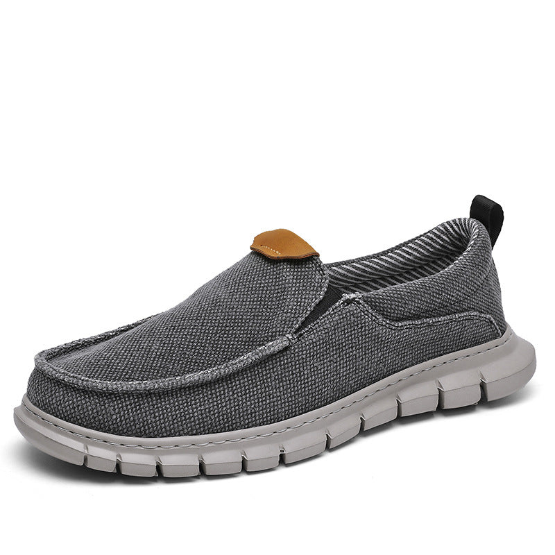 Lazy casual shoes, comfortable one foot fit, loafers, thick soled oversized men's shoes