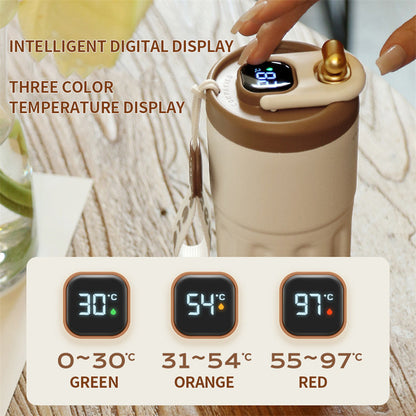 Digital Display Stainless Steel Coffee Insulated Cup 410ml