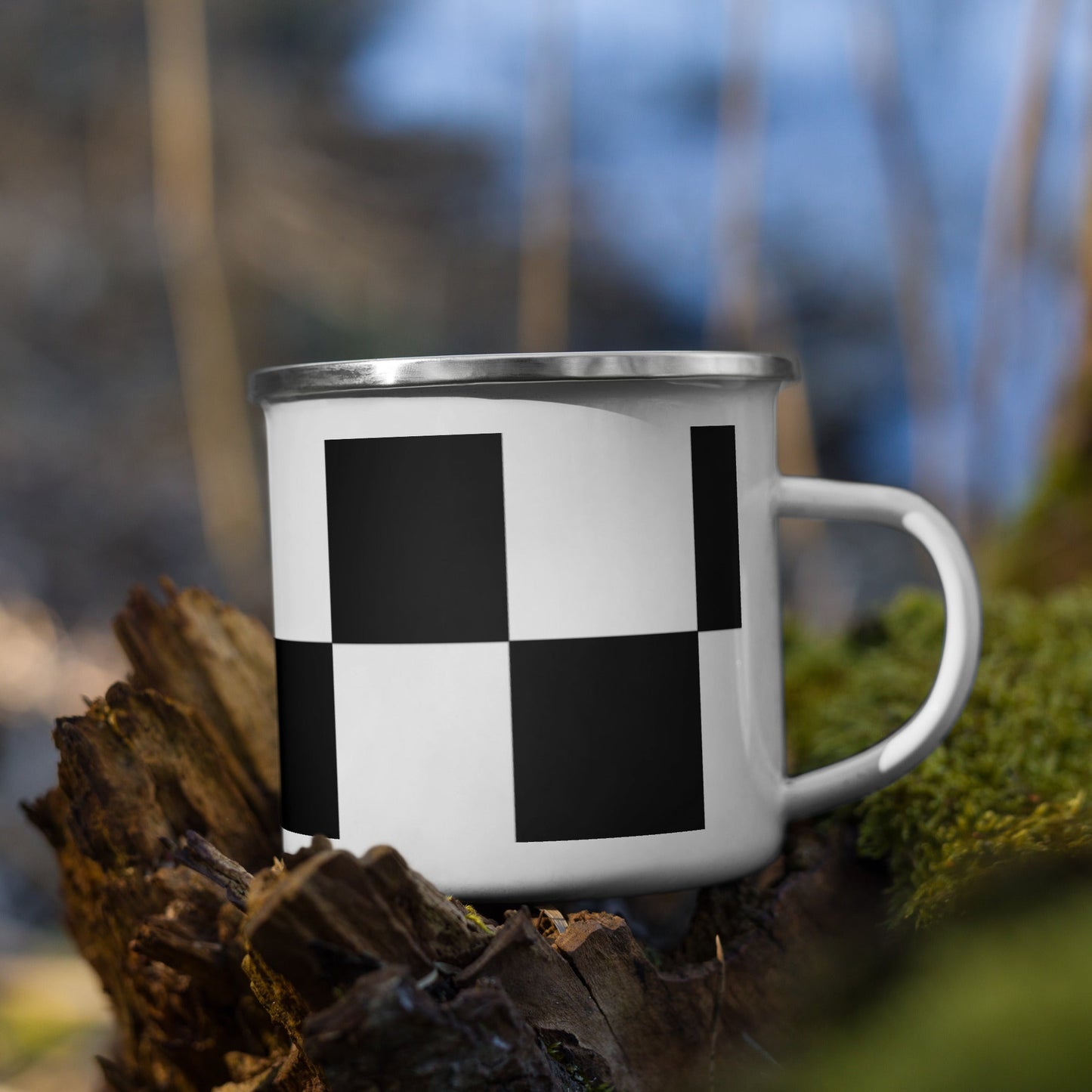 Enamel Mug Black and White Home-clothes-jewelry