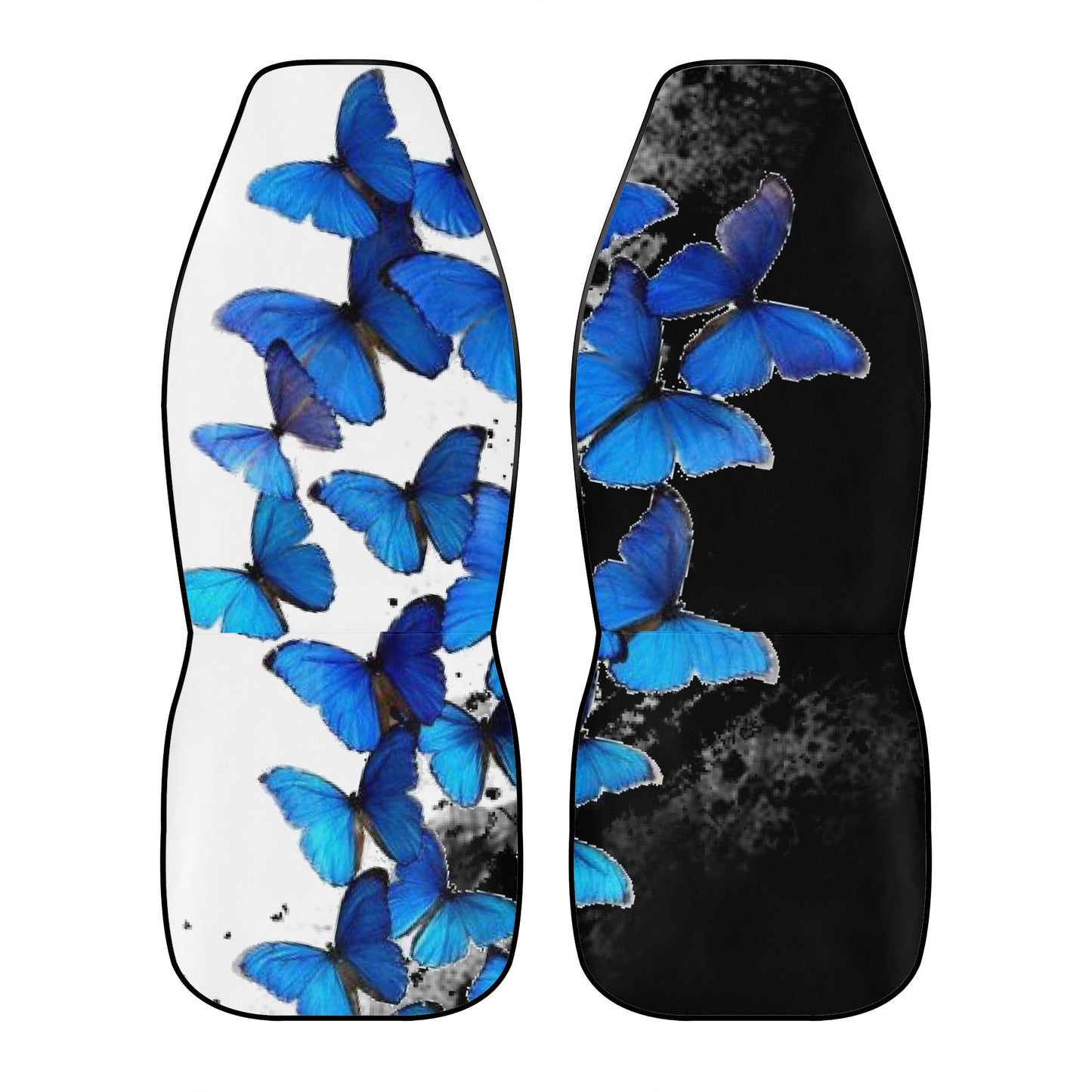 F9 Car Seat Cover Set Butterflies on black and white Home-clothes-jewelry