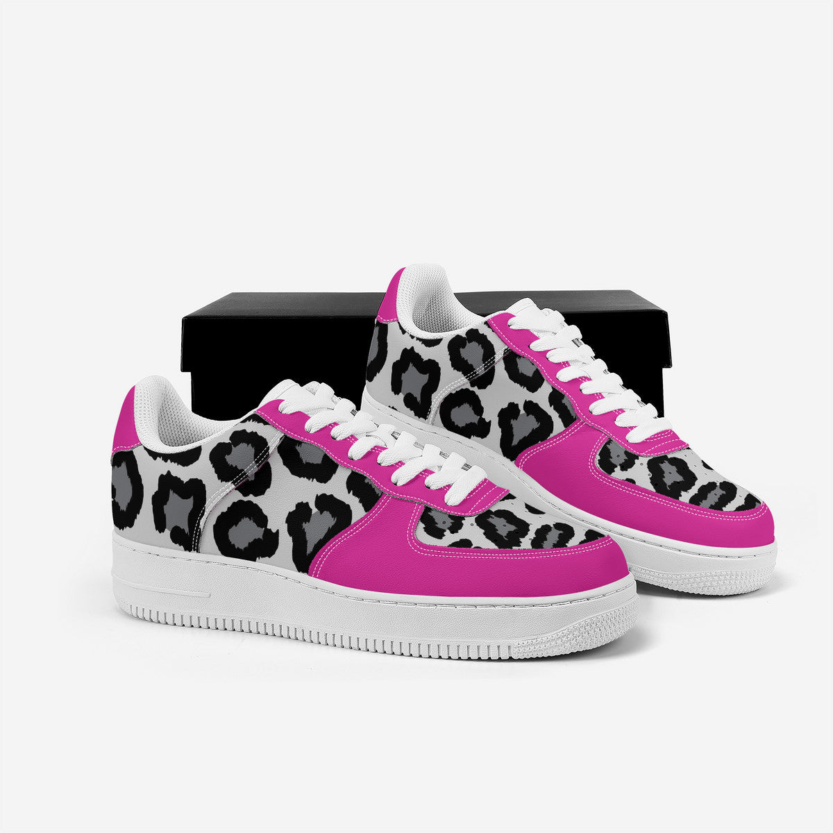 Low Top Unisex Sneaker Leopard print and Pink decoration