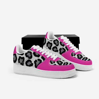 Low Top Unisex Sneaker Leopard print and Pink decoration