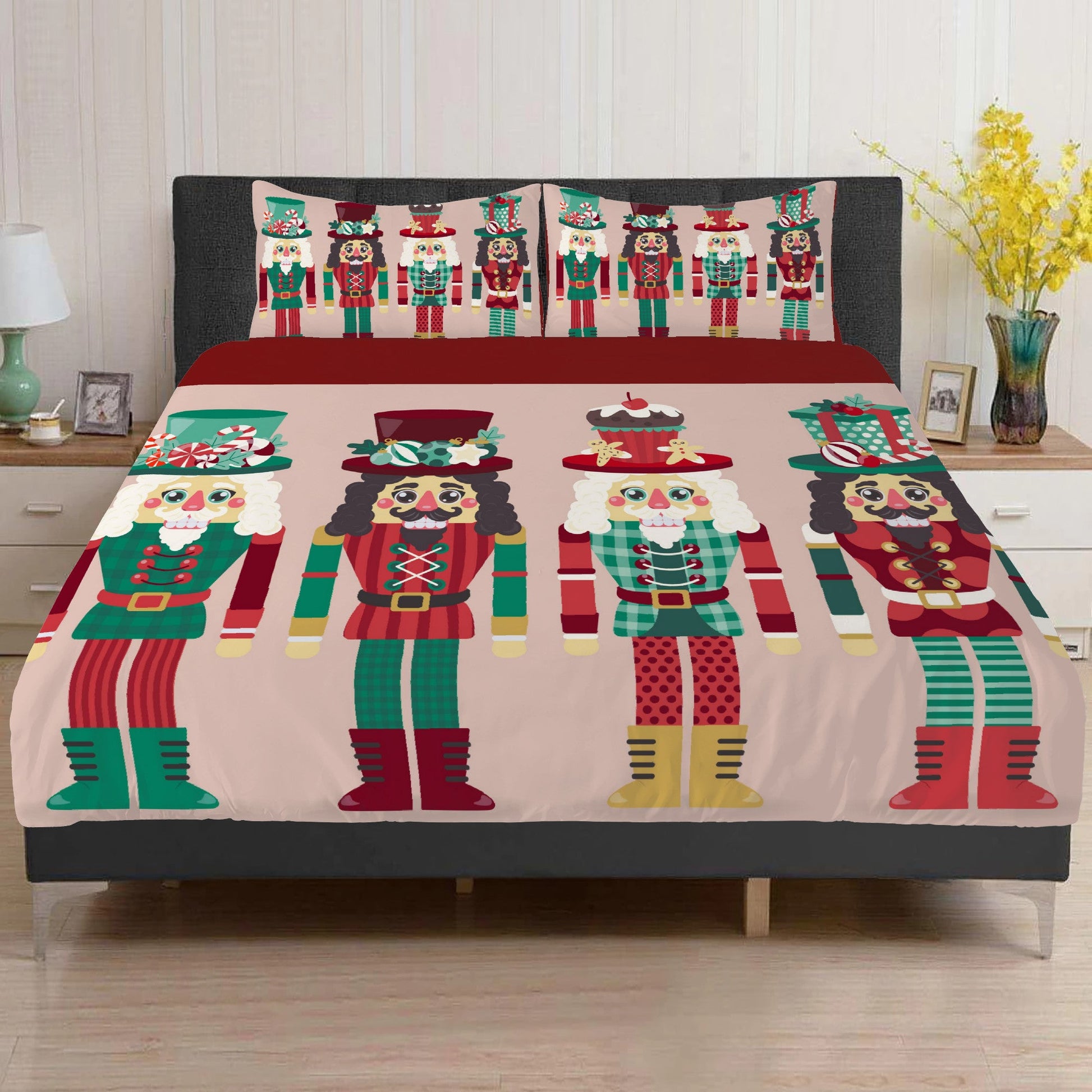 Falling Asleep in a Winter Wonderland: Discover the Whimsical World of Bedding Nutcrackers! Home-clothes-jewelry