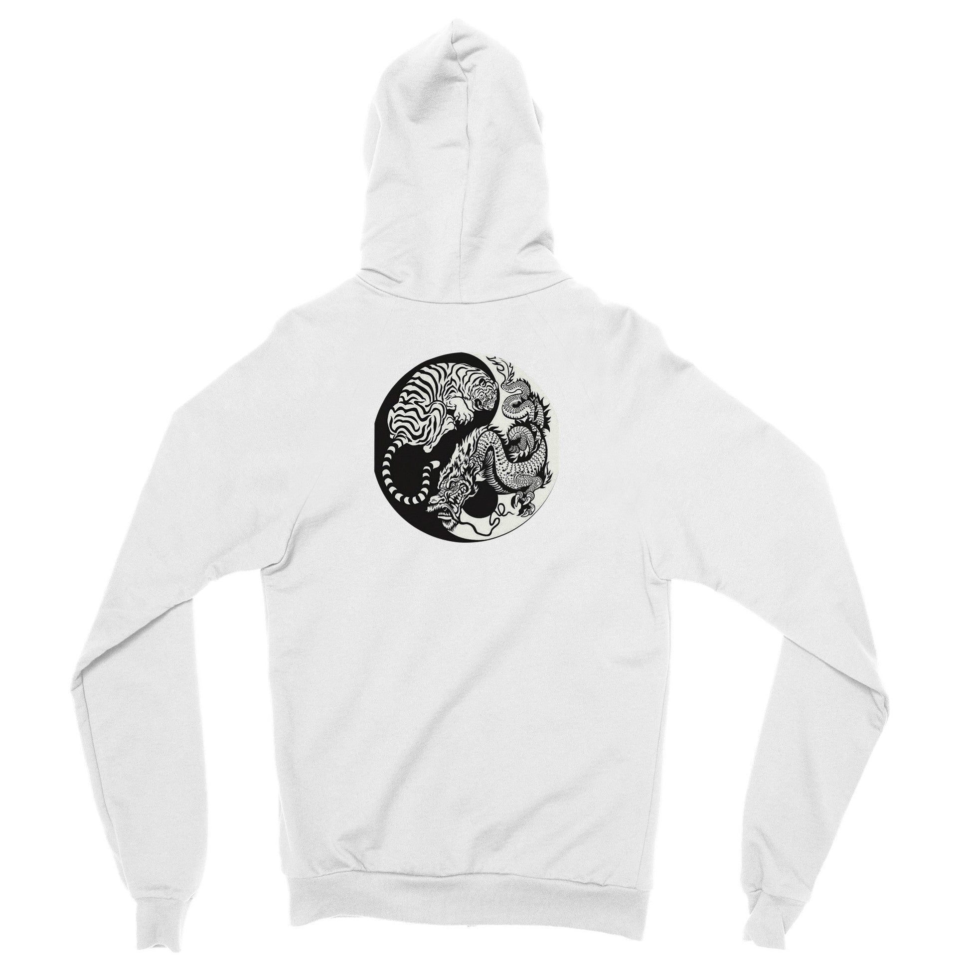 Fierce and Mythical: Embrace the Power with the Classic Unisex Zip Hoodie Tiger and Dragon! Home-clothes-jewelry