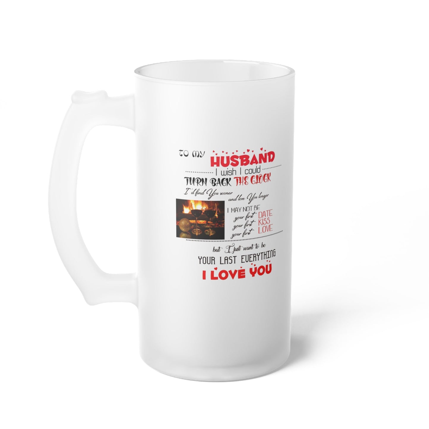 Frosted Glass Beer Mug To my Husband Home-clothes-jewelry