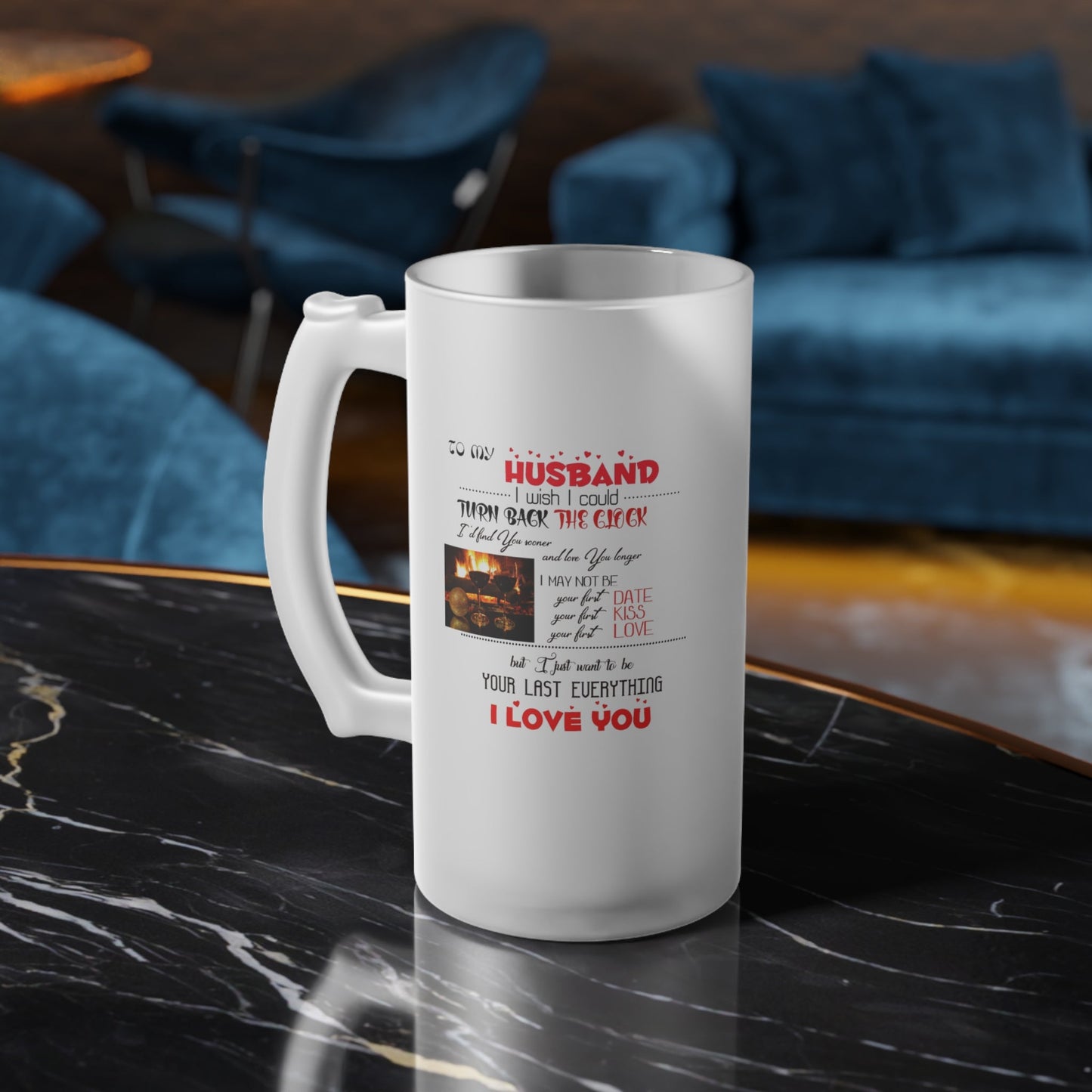 Frosted Glass Beer Mug To my Husband Home-clothes-jewelry