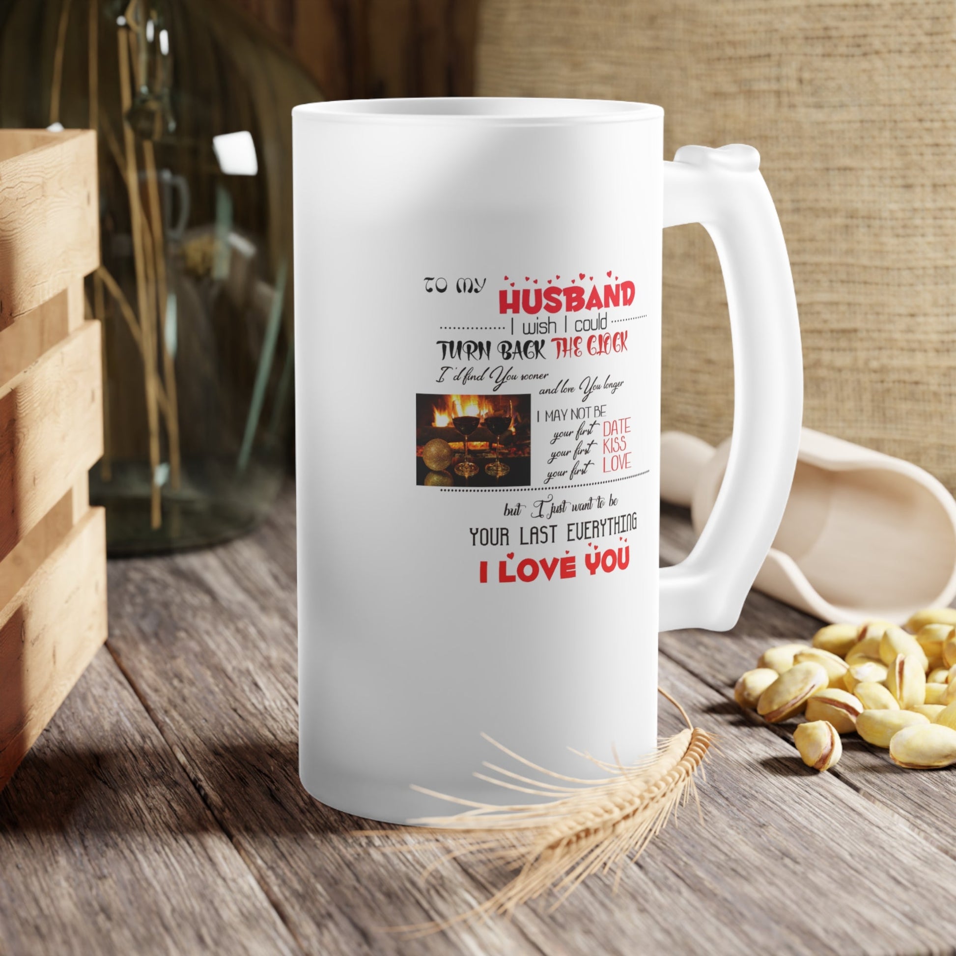 Frosted Glass Beer Mug To my Husband Home-clothes-jewelry