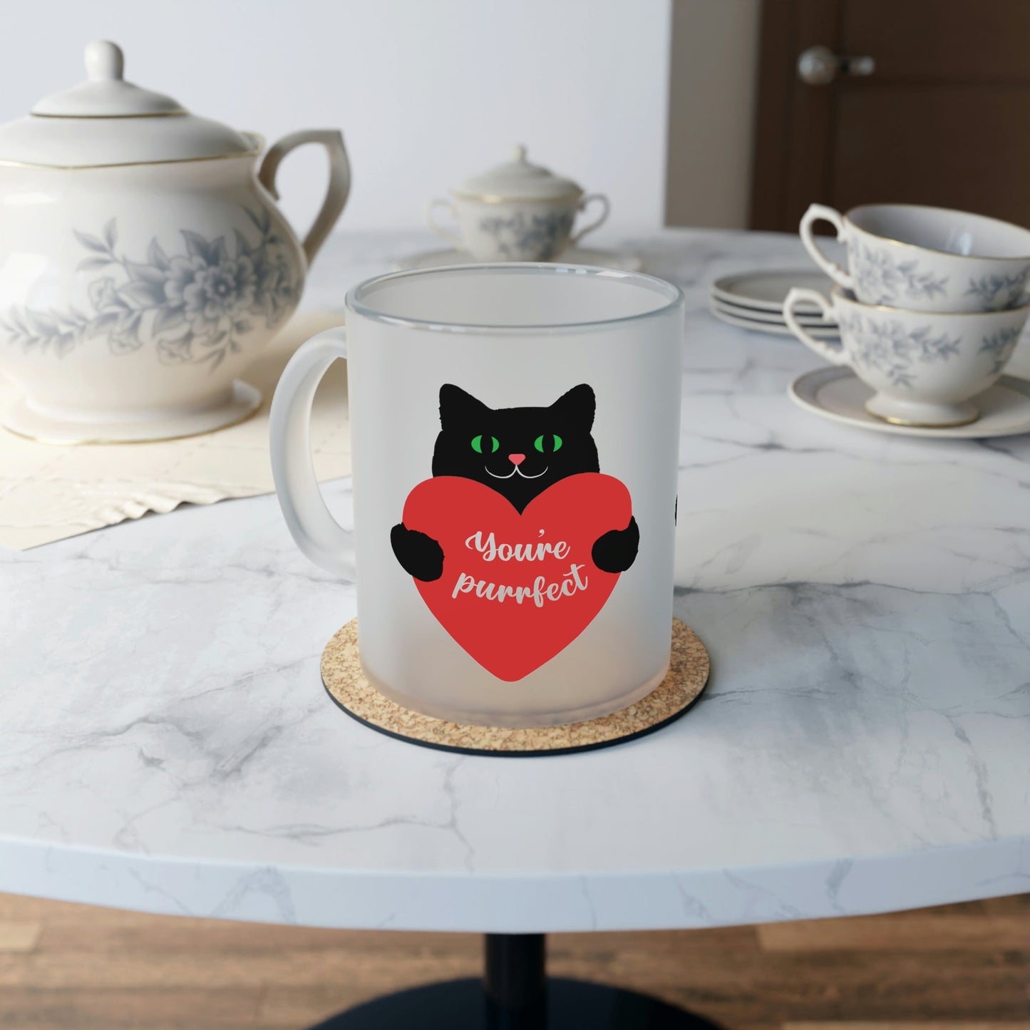 Frosted Glass Mug, You are purrfect Home-clothes-jewelry