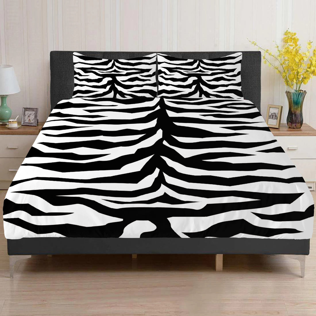 Bedding Tiger black white decoration