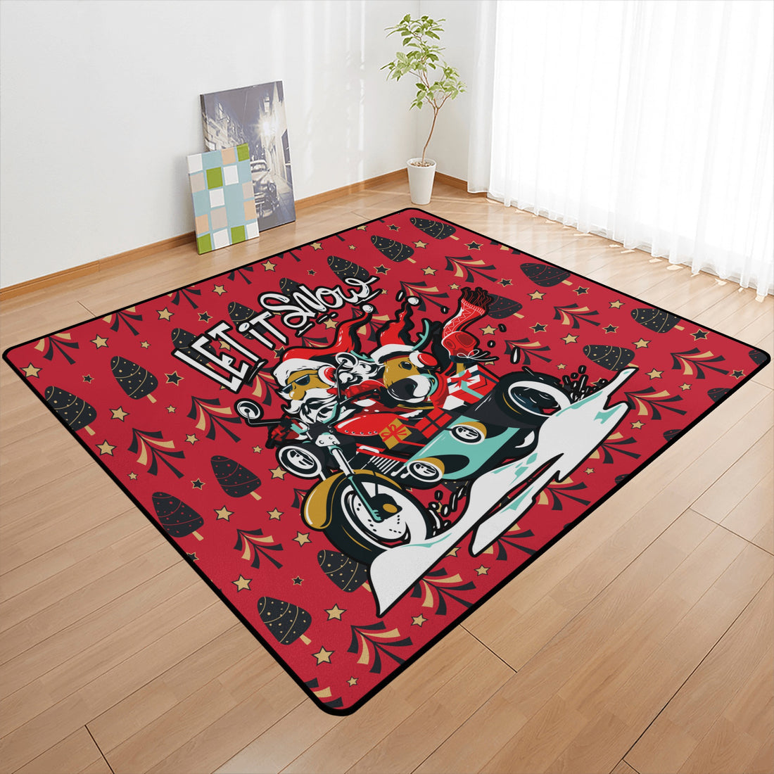 Get Cozy with a Santa Claus Christmas Area Bedroom Rug Home-clothes-jewelry