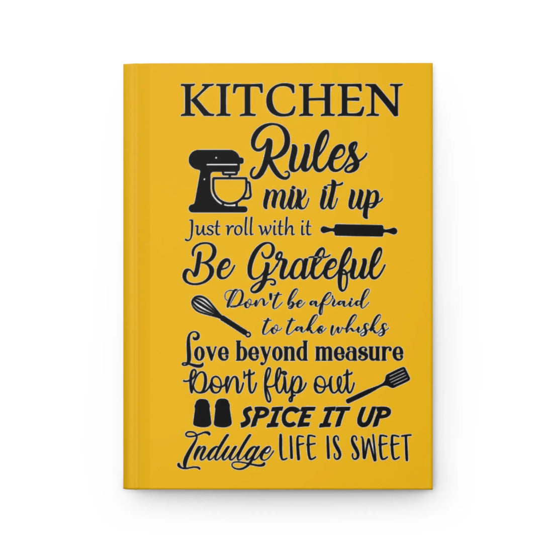 Hardcover Journal Matte Kitchen rules recipe book Personalized Home-clothes-jewelry