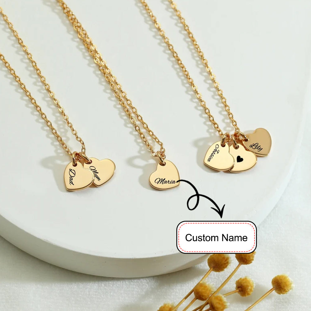 Heart Necklace Personalized ,Valentine's gift idea, Anniversary,Birthday Home-clothes-jewelry