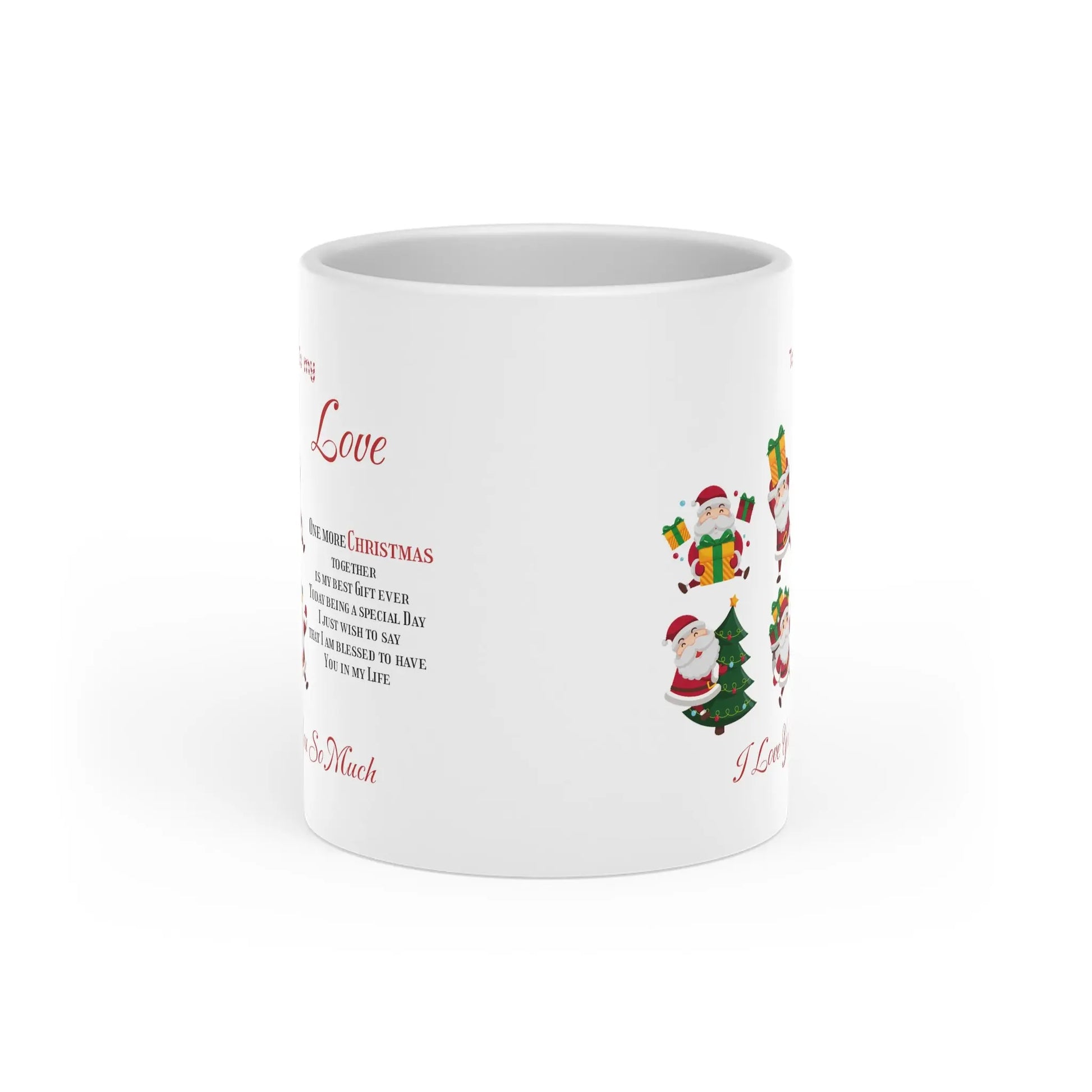 Heart-Shaped Mug To my Love One more Christmas together Home-clothes-jewelry