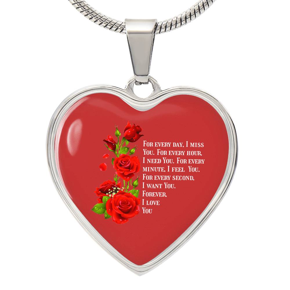 Heart pendant necklace Forever I love You Home-clothes-jewelry