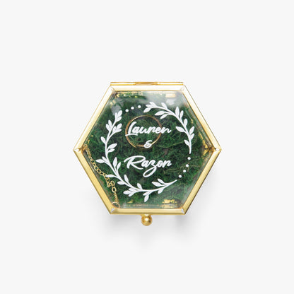 Hexagonal Glass Ring Box Personalized Home-clothes-jewelry