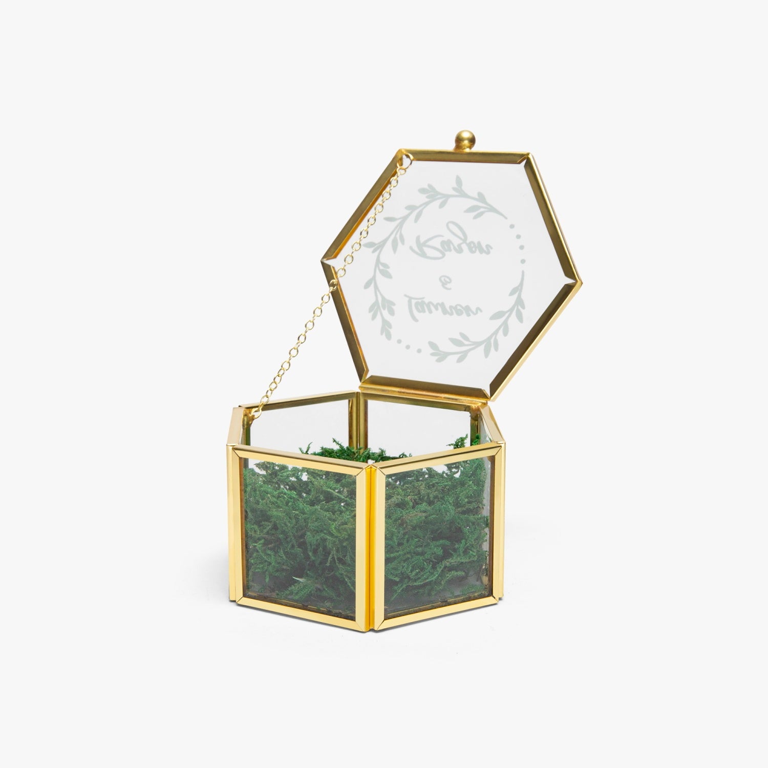 Hexagonal Glass Ring Box Personalized Home-clothes-jewelry