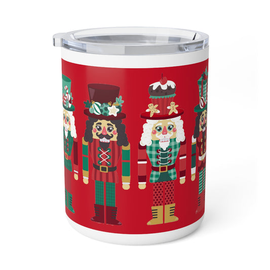 Insulated Coffee Mug, 10oz Christmas Nutcrackers Home-clothes-jewelry
