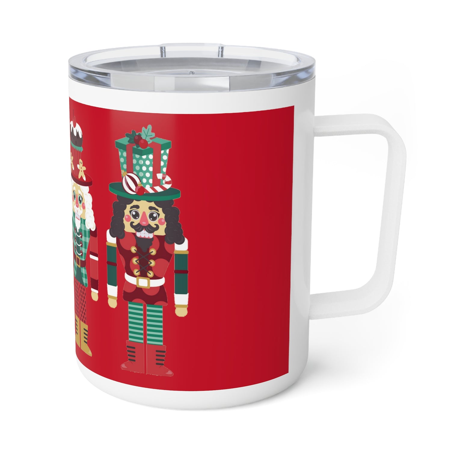 Insulated Coffee Mug, 10oz Christmas Nutcrackers Home-clothes-jewelry