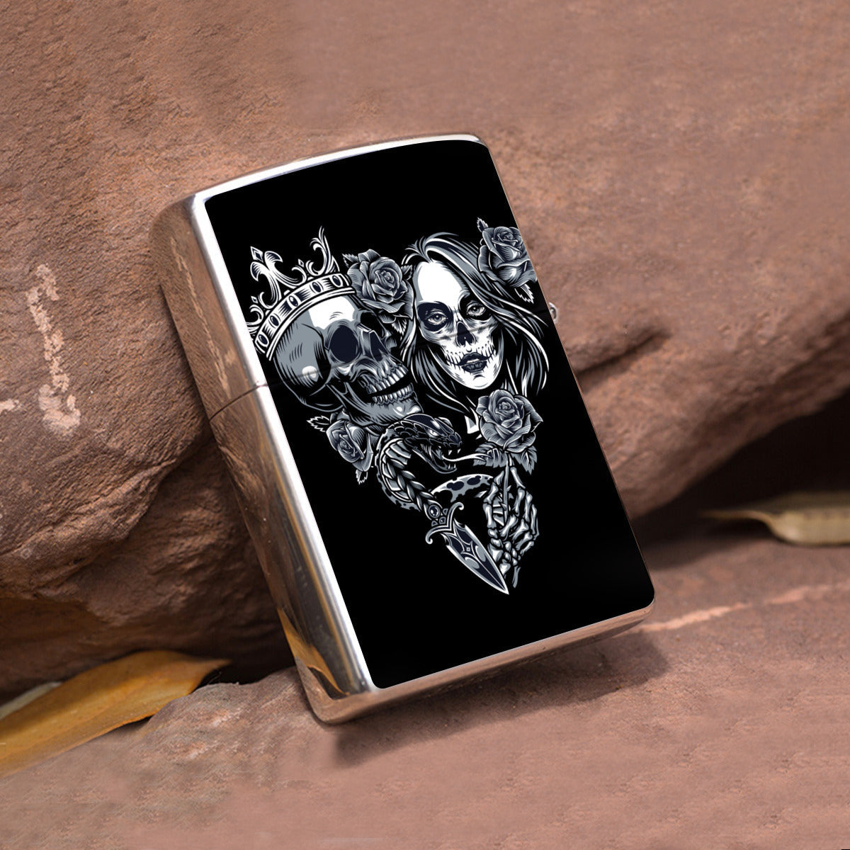 Lighter Case Skull couple Home-clothes-jewelry