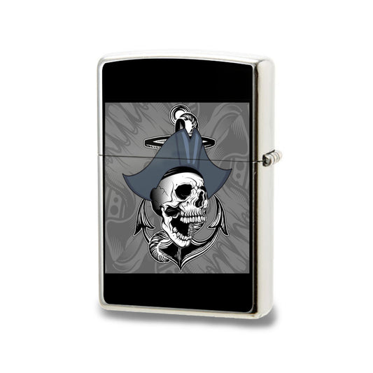 Lighter Case Skull on Anchor Home-clothes-jewelry