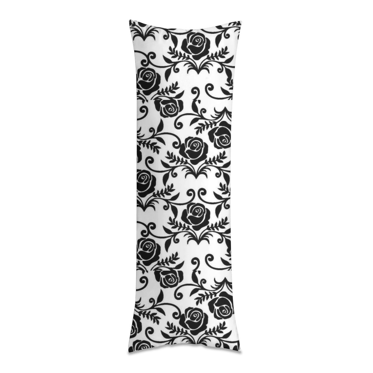 Long Pillow Cover black roses Home-clothes-jewelry