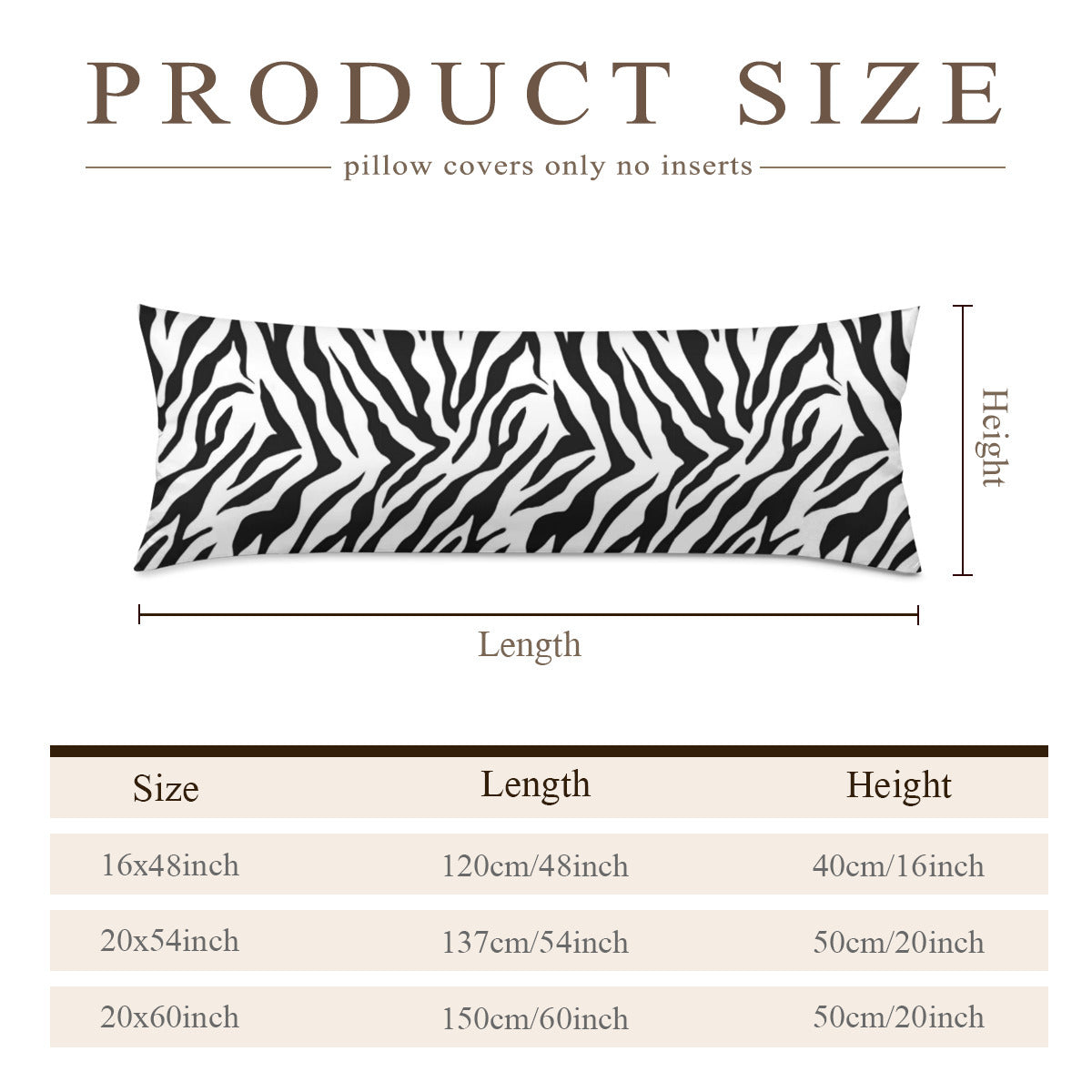 Long Pillow Cover zebra decoration Home-clothes-jewelry