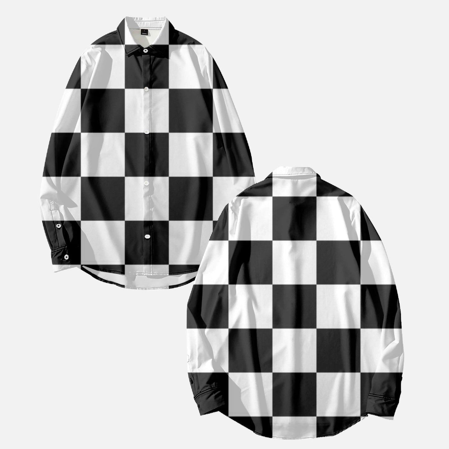 Long Sleeve Shirts Black and white Home-clothes-jewelry