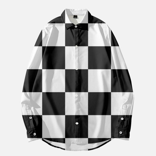 Long Sleeve Shirts Black and white Home-clothes-jewelry