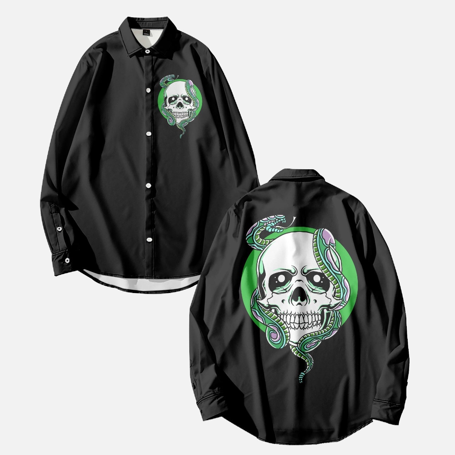 Long Sleeve Shirts Skull with snake Home-clothes-jewelry