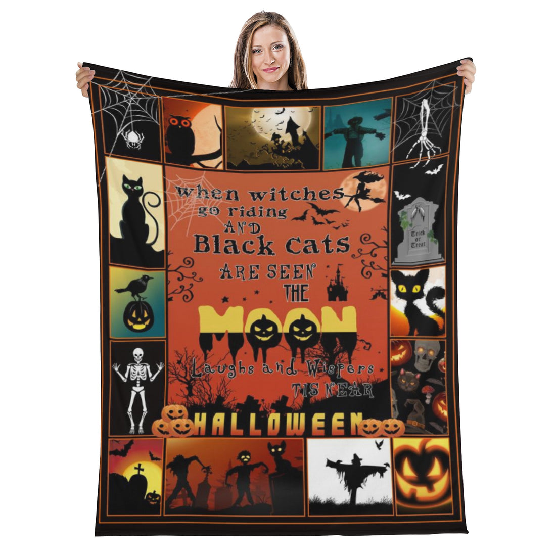 Long Vertical Flannel Breathable Blanket 4 Sizes Halloween Home-clothes-jewelry