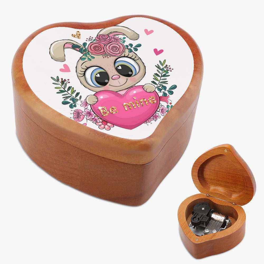 Melodic Expression of Love: Unlocking the Charm of the Heart-Shaped Wooden Music Box Home-clothes-jewelry