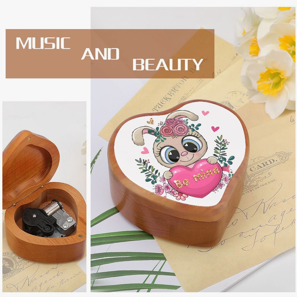 Melodic Expression of Love: Unlocking the Charm of the Heart-Shaped Wooden Music Box Home-clothes-jewelry