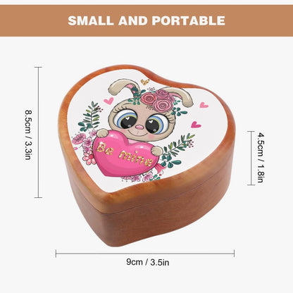 Melodic Expression of Love: Unlocking the Charm of the Heart-Shaped Wooden Music Box Home-clothes-jewelry