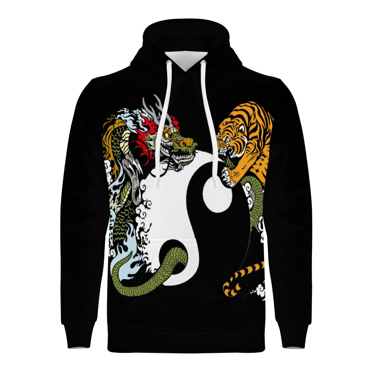 Men's All Over Print Hoodie Tiger and Dragon Home-clothes-jewelry