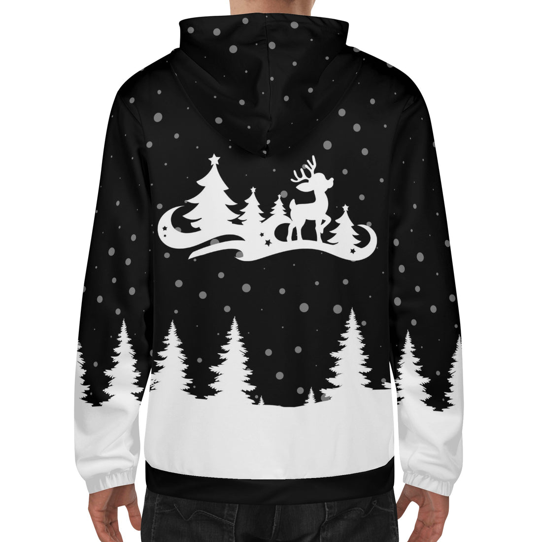 Mens Lightweight All Over Printing Hoodie Sweatshirt Christmas Home-clothes-jewelry