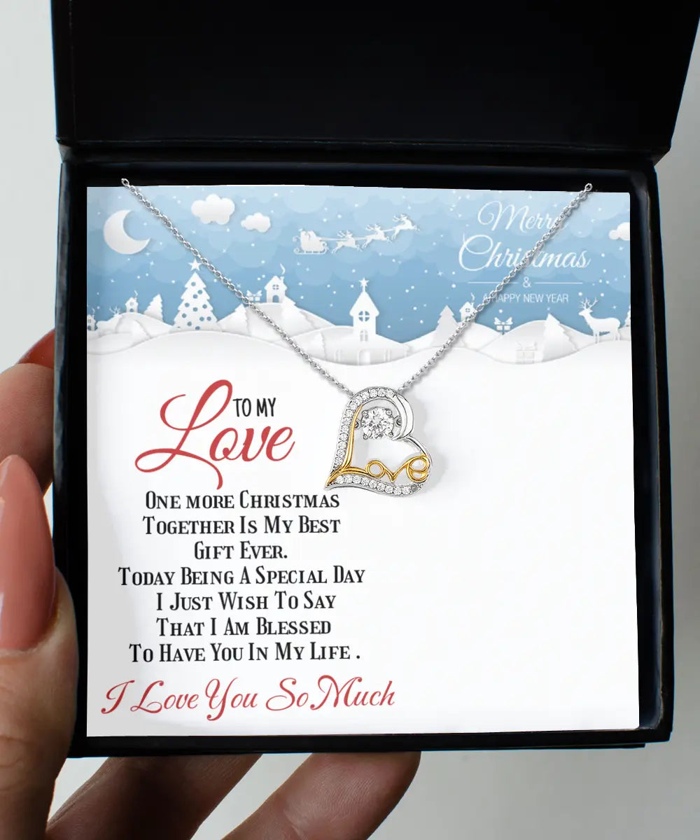 Merry Christmas to my Love,I love you so much ,Christmas gift, unique gift,necklace heart Home-clothes-jewelry