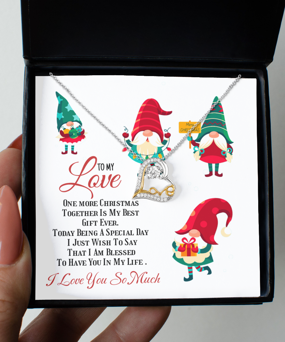 Merry Christmas to my Love,I love you so much ,Christmas gift, unique gift,necklace heart Home-clothes-jewelry