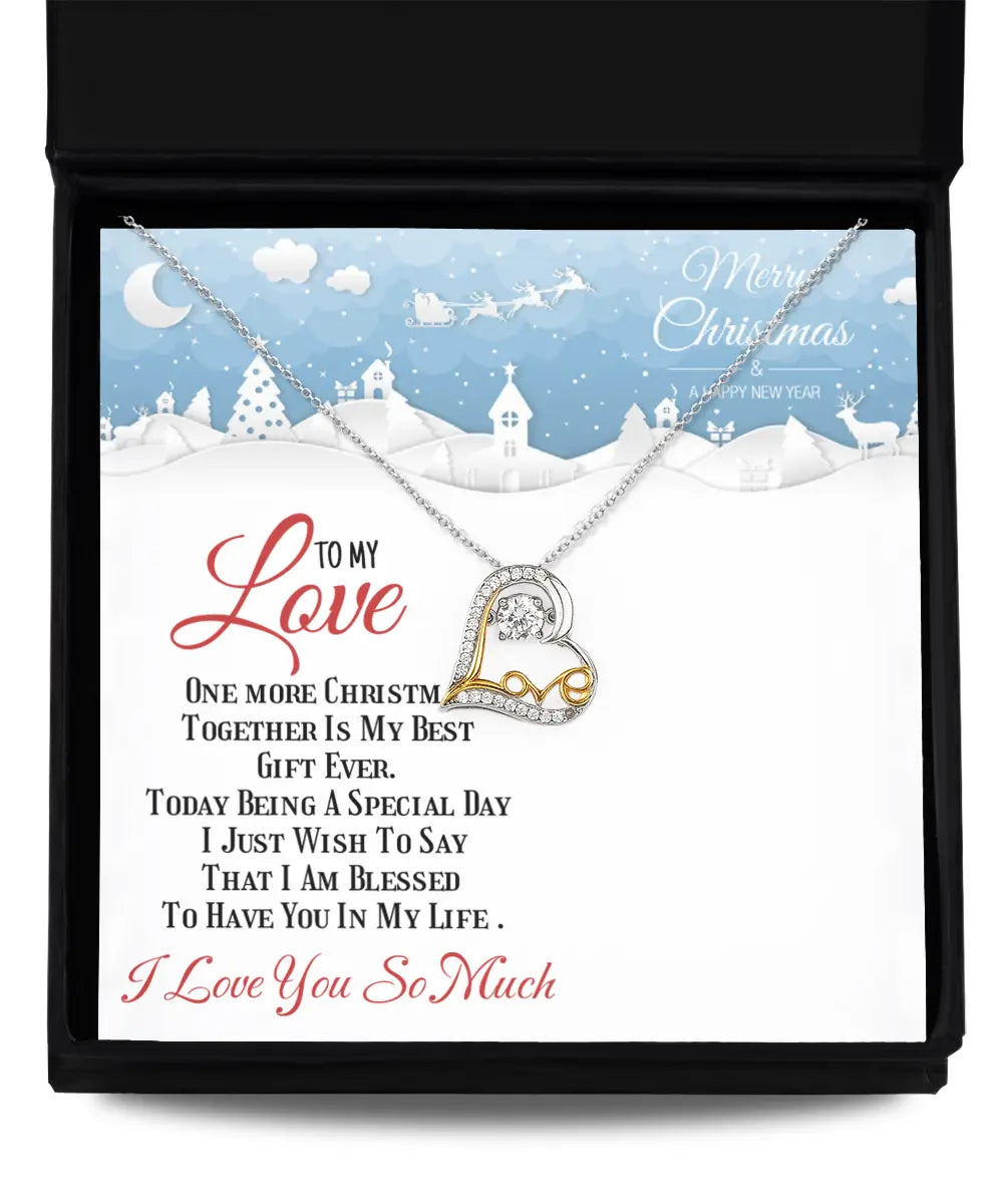 Merry Christmas to my Love,I love you so much ,Christmas gift, unique gift,necklace heart Home-clothes-jewelry