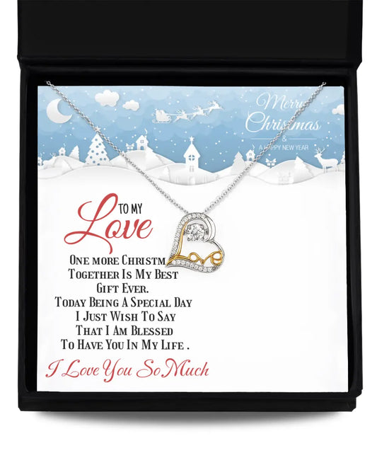 Merry Christmas to my Love,I love you so much ,Christmas gift, unique gift,necklace heart Home-clothes-jewelry