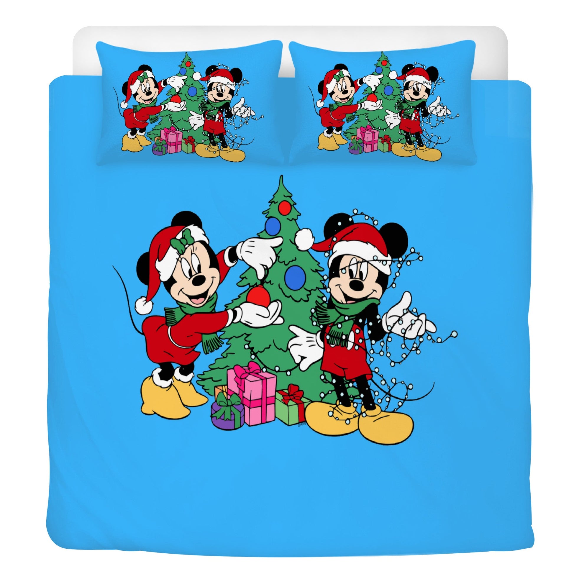 Merry Mouse Magic: Adorable Mickey and Minnie Bedding Bring Christmas Cheer! Home-clothes-jewelry