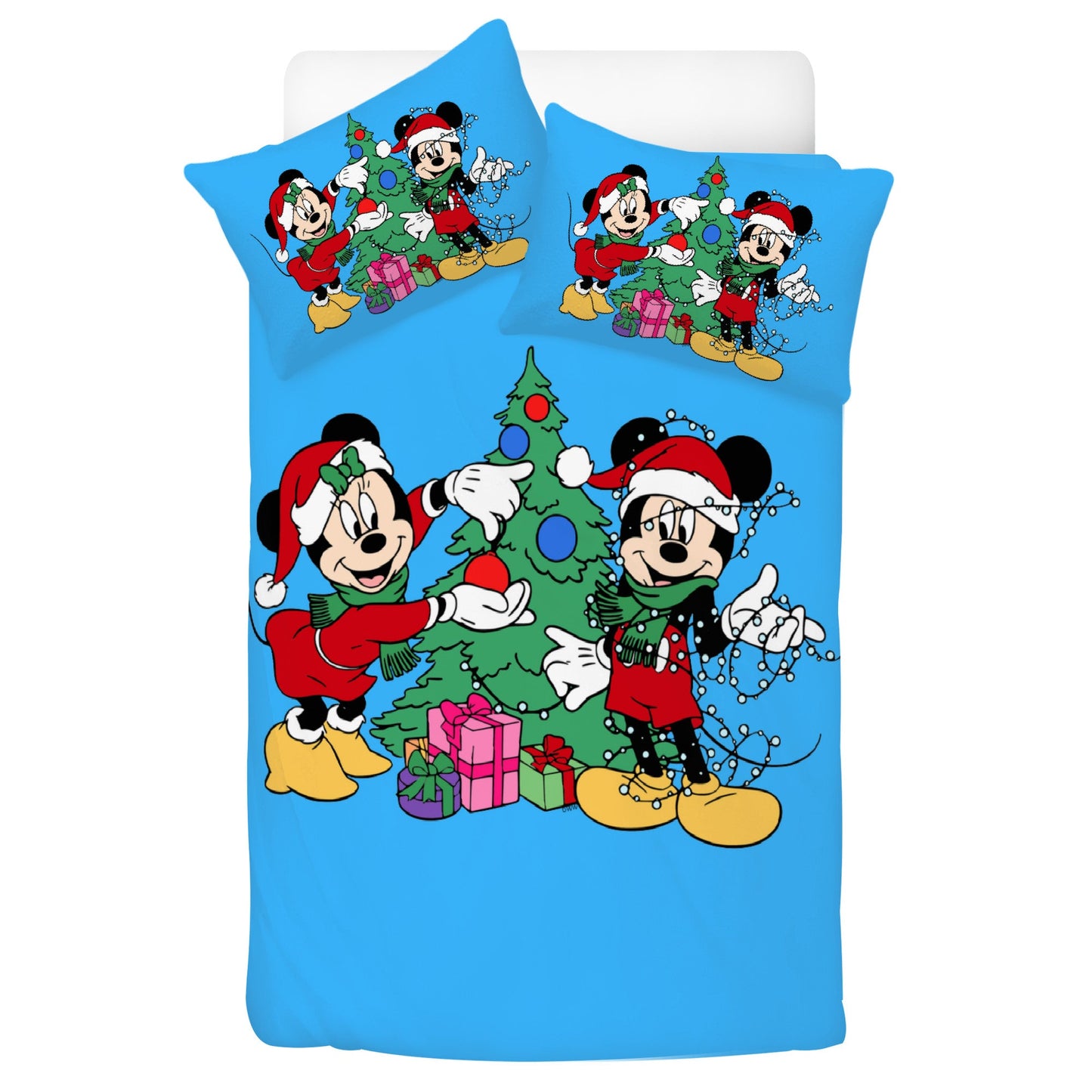 Merry Mouse Magic: Adorable Mickey and Minnie Bedding Bring Christmas Cheer! Home-clothes-jewelry