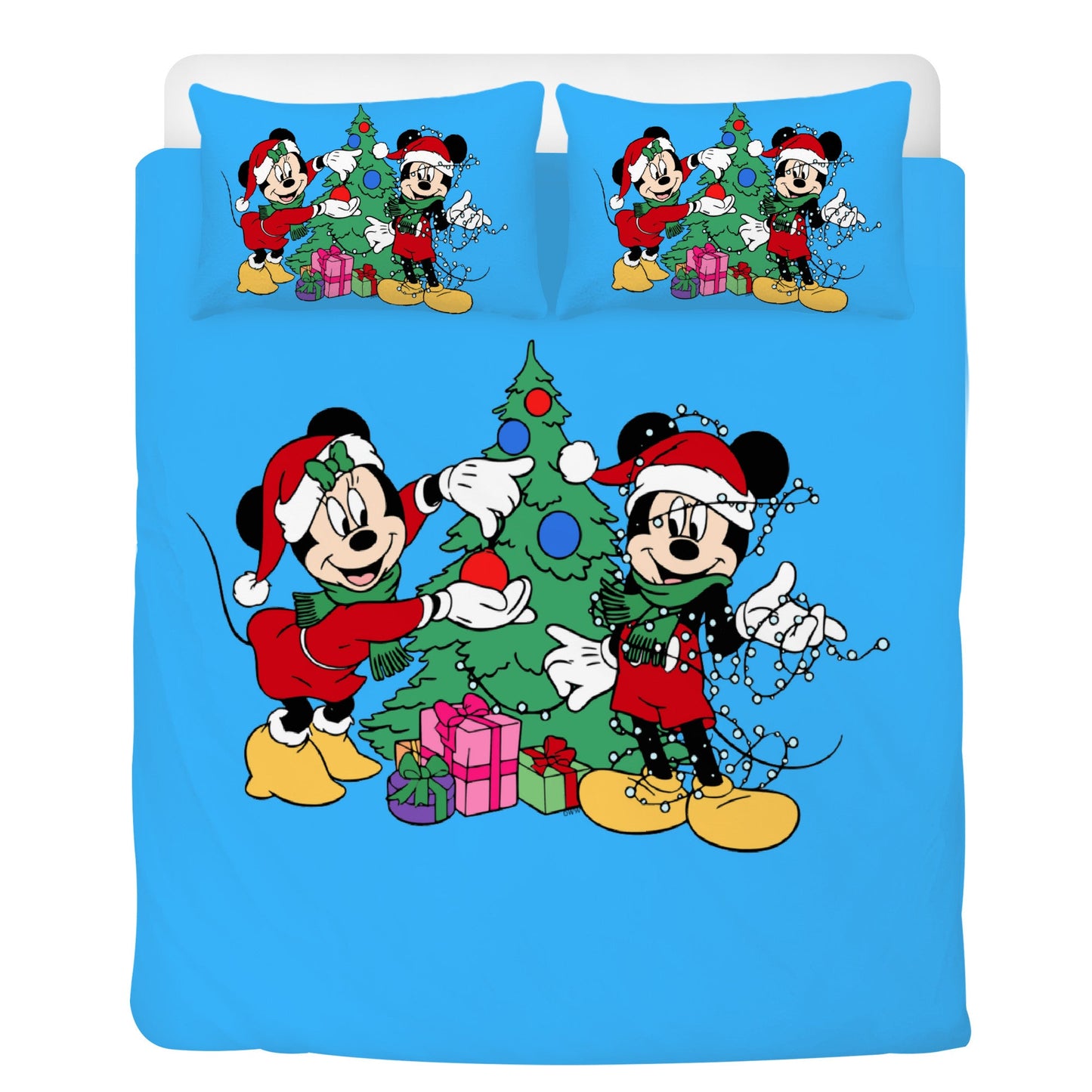 Merry Mouse Magic: Adorable Mickey and Minnie Bedding Bring Christmas Cheer! Home-clothes-jewelry