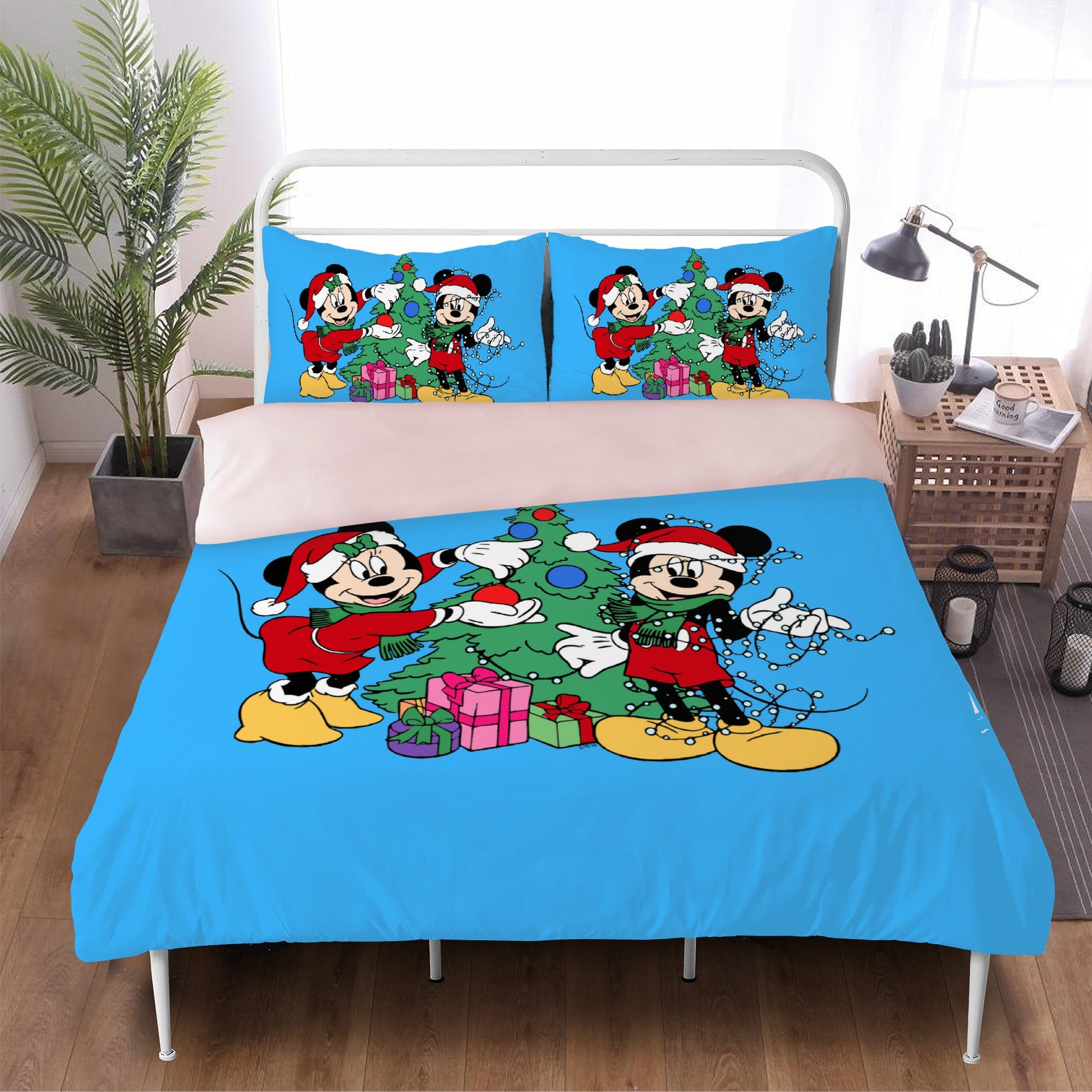 Merry Mouse Magic: Adorable Mickey and Minnie Bedding Bring Christmas Cheer! Home-clothes-jewelry